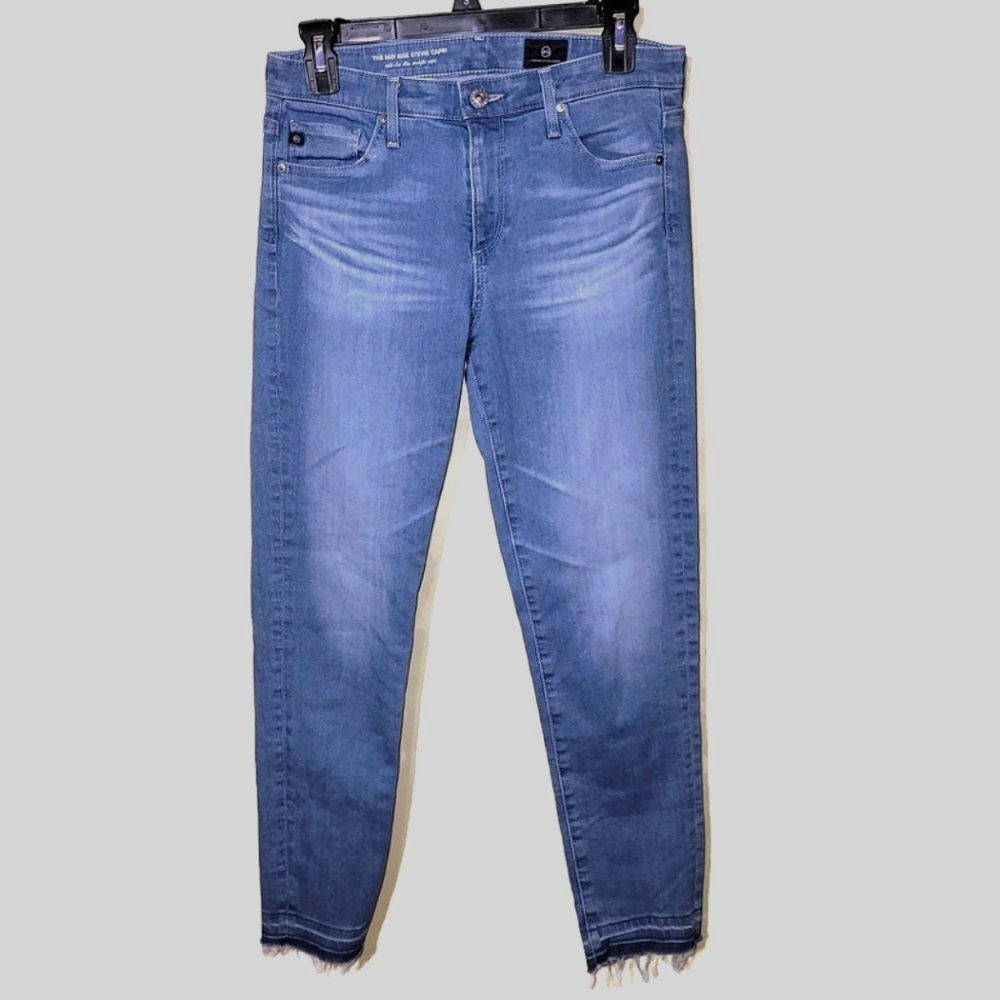 Adriano Goldschmied Mid Rise Stevie Slim Straight Capri 27